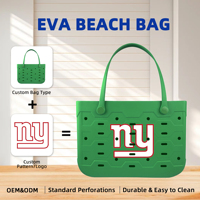 Panier de courses portable en EVA imperméable, couleur unie, avec chaînes, design pliable pour un rangement facile, sac fourre-tout pour pique-nique et plage