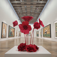 Bloemen Voor Bruiloftsdecoraties Gigantische Kunstmatige Roos En Modeshow Papieren Bloemen Voor Het Demonstreren Van Stijl En Elegantie