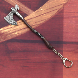 <span class=keywords><strong>God</strong></span> <span class=keywords><strong>of</strong></span> <span class=keywords><strong>War</strong></span> 4 Kratos Léviathan Axe Porte-clés Métal Arme Porte-clés Chaîne Pendentif Hommes Femmes Bijoux De Mode - Product Image 6