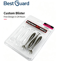 Meilleur emballage personnalisé en blister REACH transparent en PET, coque en clamshell de 1 mm d'épaisseur, numéro de modèle, emballage en plastique pour leurres de pêche