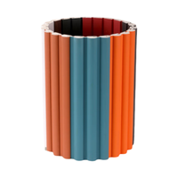 Panneaux muraux cannelés en plastique WPC imperméables Bureau Maison Pilier simple Grille rotative Conception de mur flexible Pilier incurvé