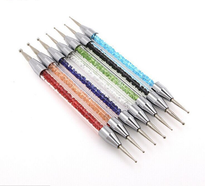 Outil de pointillage pour nail art à double tête, stylo de pose de strass pour la décoration des ongles, pour la manucure professionnelle et la création de motifs. - Product Image 2