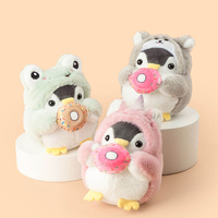 Offre Spéciale de haute qualité personnalisé mignon belle doux moelleux pingouin pendentif porte-clés cadeau pour sac à main sac à dos clés de voiture