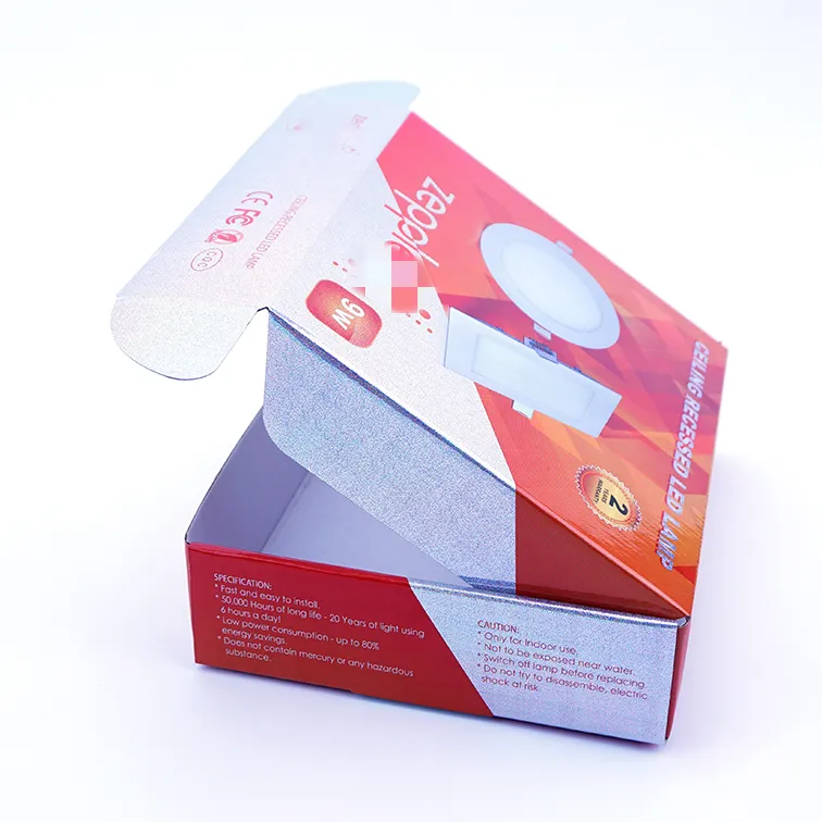Коробка для доставки из гофрированной бумаги с логотипом под заказ, для потолочных утопленных светодиодных ламп, роскошные упаковочные коробки для ламп