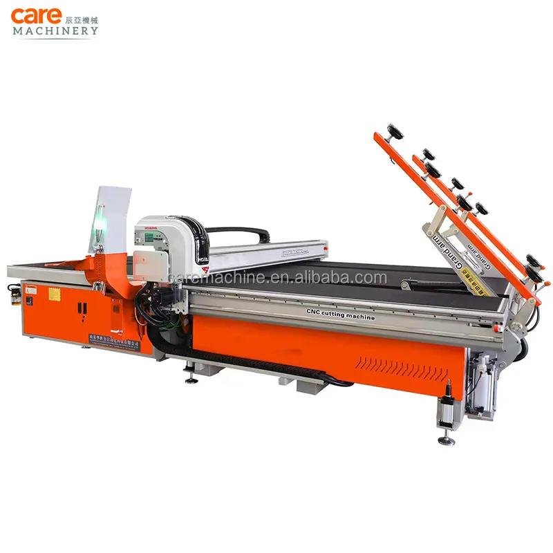 Máy cắt kính 3826 CNC với bàn phá vỡ riêng biệt và cánh tay tải để cắt kính phẳng