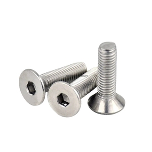 Pernos de Cabeza Avellanada Hexagonal de Acero Inoxidable Tamaño M10, 25-80 mm, Acabado Liso, Estándar ISO - Product Image 1