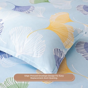 Set di Due <span class=keywords><strong>Federe</strong></span> Antiacaro in Bambù e Legno con Motivi Floreali Vintage 48x74cm con Chiusura a Busta per Bambini - Product Image 2
