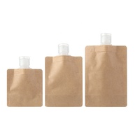 Sachets de stock Kraft 30ml 50ml 100ml format voyage rechargeable vide pochette à presser lotion de toilette shampooing et après-shampooing