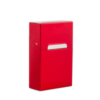 Étui à cigarettes de luxe en aluminium, capacité 20 cigarettes, fermeture magnétique, logo personnalisé, boîte à tabac portable, vente en gros