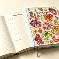 Carnet de recettes A5 relié rigide personnalisé, journal de recettes quotidiennes, livre de cuisine, cadeau