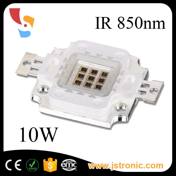 IR 고성능 와트 LED 칩 730Nm 850Nm 940Nm 3W 5W 10 W 20W 30W 50W 10 W 적외선 다이오드 COB 칩