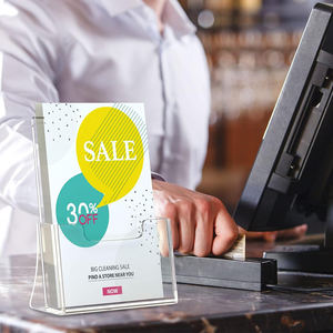 מעמדי תפריטים אקריליים, מעמדי חוברות ומעמדי תצוגה משולשים לשולחן, סיטונאי מהמפעל - Product Image 6