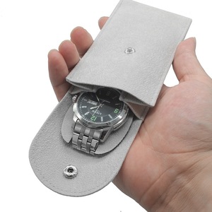 Nouvelle pochette de rangement pour <span class=keywords><strong>montre</strong></span> en <span class=keywords><strong>tissu</strong></span> velours, couleur unie douce, style européen, cadeau - Product Image 4