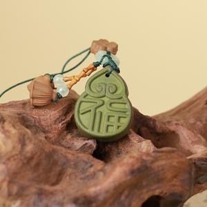 Collier porte-clés d'accessoires spirituels avec perles d'encens traditionnelles porte-bonheur Feng Shui et mélange d'encens aux herbes médicinales - Product Image 3