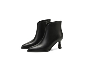 Bottines à talon aiguille pour femmes, en <span class=keywords><strong>daim</strong></span> et PU, avec fermeture éclair latérale, bout pointu, talon aiguille, hauteur accrue, style occidental formel pour l'automne - Product Image 1