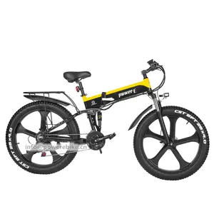 Bicicleta eléctrica plegable de 48V y 500W con Motor de potencia, bici con suspensión completa y neumático ancho de 20 "x 4,0"