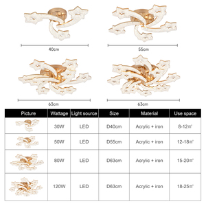 Nouvelle conception moderne de lampe LED en acrylique à montage en surface, lumière blanche chaude, luminaire décoratif pour le <span class=keywords><strong>plafond</strong></span>, pour le salon, la <span class=keywords><strong>chambre</strong></span> à coucher - Product Image 2