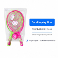 Ensemble de jeu de tennis pour tout-petits JH avec raquette souple et balle en tissu, jouet préscolaire intérieur/extérieur pour enfants, vente en gros