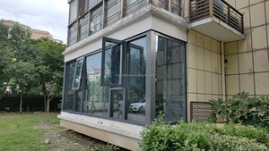 תרמי מודרני לשבור אלומיניום סוכך נדנדה חלון מעטפת נדנדה לוחות זכוכית בטיחות גדולים לשימוש ביתי ביתי סגסוגת אלומיניום - Product Image 6