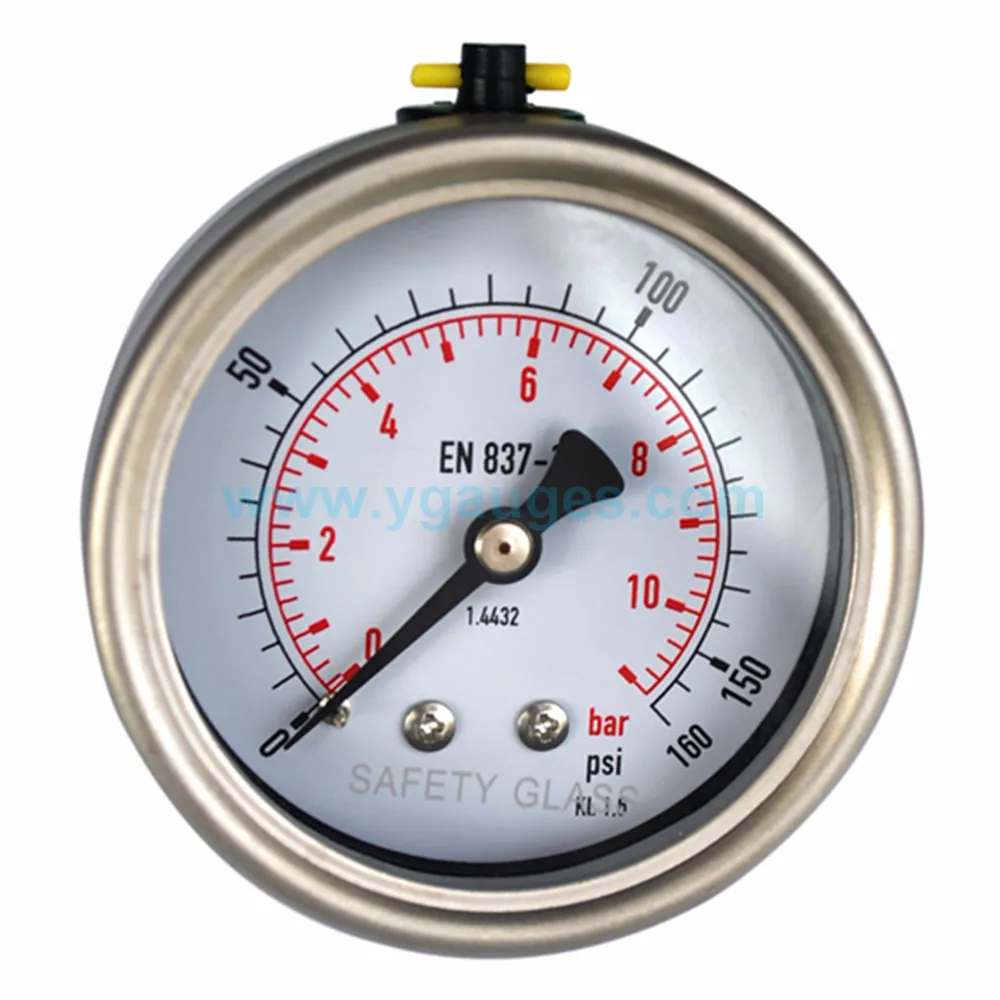 Manómetro de presión de aceite y combustible, montaje trasero de acero inoxidable de alta calidad