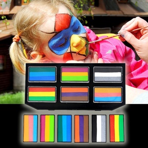 Kit de Pintura Facial <span class=keywords><strong>Infantil</strong></span> de 18g, Pintura Corporal a Base de Agua con Diseño de Bandera Arcoíris UV, Certificación CE, para Festivales - Product Image 1