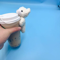 Mini ours en peluche, jouet en peluche pour paille de tasse à café