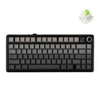 Teclado Mecánico Inalámbrico AULA F75 Max con GIF Personalizable, Teclado Tri-Modo TFT 75% con Perilla para PC y Tablet