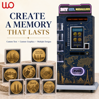 Distributeur automatique de pièces de monnaie souvenirs touristiques à gravure laser DIY, gestion basée sur le cloud SDK, écran tactile en acier inoxydable
