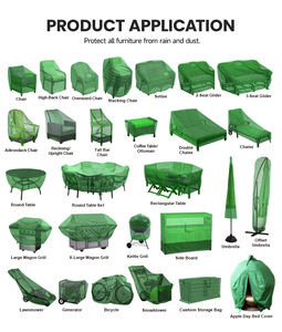 Bâche PE imperméable et coupe-vent pour mobilier de <span class=keywords><strong>jardin</strong></span> extérieur, <span class=keywords><strong>protection</strong></span> UV, poids moyen, <span class=keywords><strong>hiver</strong></span>, <span class=keywords><strong>table</strong></span> et chaises rectangulaires - Product Image 5