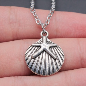 Ciondolo collana <span class=keywords><strong>di</strong></span> conchiglie <span class=keywords><strong>di</strong></span> riccio <span class=keywords><strong>di</strong></span> <span class=keywords><strong>mare</strong></span> e stelle marine in argento Sterling 925 in argento personalizzato - Product Image 5