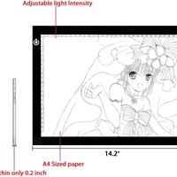 Tablette lumineuse LED ultra-fine réglable avec alimentation USB pour transfert de tatouages, croquis et animation