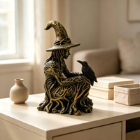 Ornements de sorcière en résine pour Halloween, vente directe d'usine, ornements en résine pour la décoration de fête, cadeaux