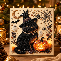 Kit d'art de broderie de perles et de diamants DIY pour décorations d'ambiance de Noël, toile de broderie de perles faite à la main 30x30cm, ornement cadeau de fêtes