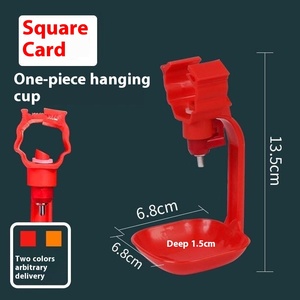 22 Ống Vuông tích hợp treo cốc núm vú uống nhựa 3 tháng bảo hành mới cho vịt gà và thỏ chăm sóc gia cầm - Product Image 4