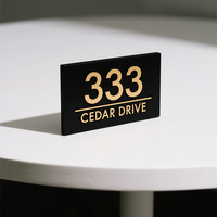 Plaque de porte moderne Cosun en métal creux pour maison, appartement, hôtel – Numéro de chambre et signalétique
