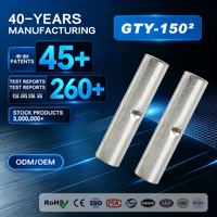 Connecteurs de raccordement à sertir en cuivre non isolés GTY-150 pour fils électriques – Emboîtement central intermédiaire, joint de connexion, pince de tube