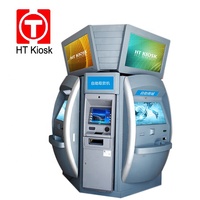 Kiosque de guichet automatique bancaire intérieur à écran tactile avec SDK activé pour les services de dépôt, de retrait et de chèques