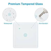 Interrupteur mural intelligent WiFi Tuya 3 voies, panneau tactile PC/ABS 10A pour Alexa, Google Home, commande vocale et application Smart Life