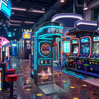 Machine d'arcade de boxe électronique Sport Boxer Punchball avec lecteur de cartes à monnayeur, en métal, pour équipement de divertissement North Projector
