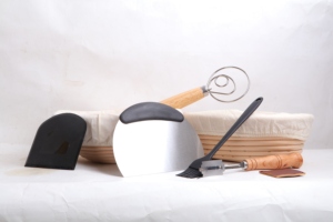 Sourdough Bread Kit 2 Basket Covers Metal Scraper Plastic Scraper Scoring Lame 5 Blades and Case <b>Baking</b> Kit - Product Image 3