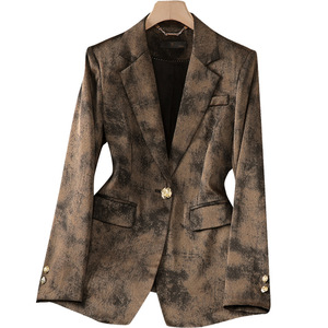 Women's Ink Wash Suit Set XN 9181 Polyester Crepe Anti-Wrinkle Casual Professional Wear - Product Image 5