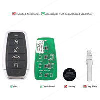 Clé universelle intelligente Autel IKEYAT004EL IKEY à 4 boutons, utilisée avec la machine de programmation de clés de voiture Altra KM100 IM508S IM608