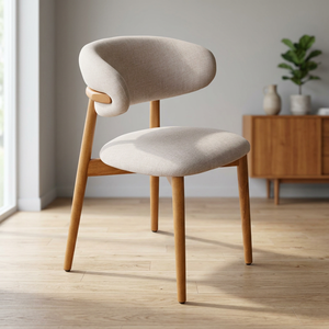 Sillas Blancas Elegantes y Cómodas para Interiores de Restaurantes y Hoteles con Base de Madera - Product Image 2