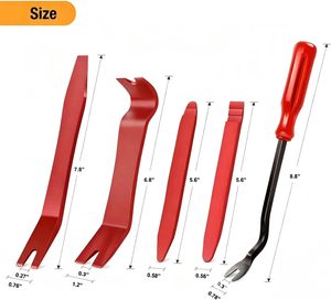 QEEPEI QGZ288 Lot de 4 outils multifonctions pour déclipser les attaches de porte de voiture, étui souple, manuel, universel, en plastique 28 - Product Image 6
