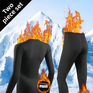 Dkr. Completo Invernale Europeo-Americano in Velluto Caldo <span class=keywords><strong>2</strong></span> in 1, Pantaloni a Maniche Lunghe ad Asciugatura Rapida per Donna, Autunno-Inverno - Product Image 3