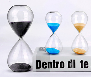 Clessidra Artigianale Ecologica Design Art Déco Timer 5/30/60 Minuti Decorazione Creativa Personalizzata in Vetro e Sabbia Regalo - Product Image 1