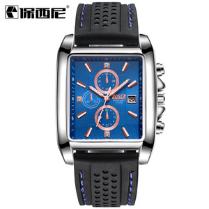 <span class=keywords><strong>Reloj</strong></span> deportivo <span class=keywords><strong>de</strong></span> cuarzo para <span class=keywords><strong>hombre</strong></span>, cronógrafo cuadrado luminoso, resistente al agua, <span class=keywords><strong>de</strong></span> marca <span class=keywords><strong>de</strong></span> lujo, gran oferta - Product Image 4