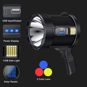 Projecteur solaire <span class=keywords><strong>rechargeable</strong></span> super lumineux <span class=keywords><strong>LED</strong></span> Cob Light Handheld Large Flashlight Waterproof Outdoor Working Camping Lamp - Product Image 4