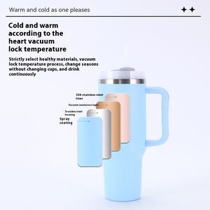 Moderna taza de hielo de segunda generación de acero inoxidable de 40oz, portátil, de gran capacidad, aislamiento térmico, jarra fría al vacío con tapa - Product Image 2