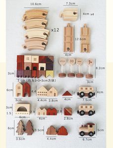 <strong>Personalised</strong> <strong>Wooden</strong> Train Track Set Traditional <strong>Toy</strong> <strong>Wooden</strong> Traffic Sign <strong>Toys</strong> Custom <strong>Wooden</strong> Train Set for Children - Product Image 4